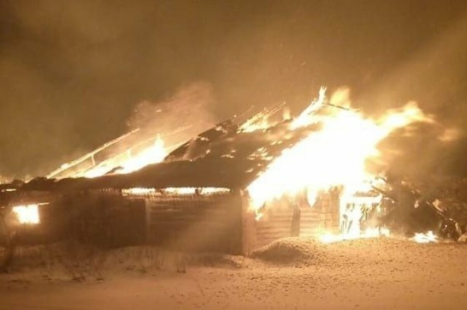 В Башкирии при пожаре в животноводческом корпусе колхоза погибли 16 коров